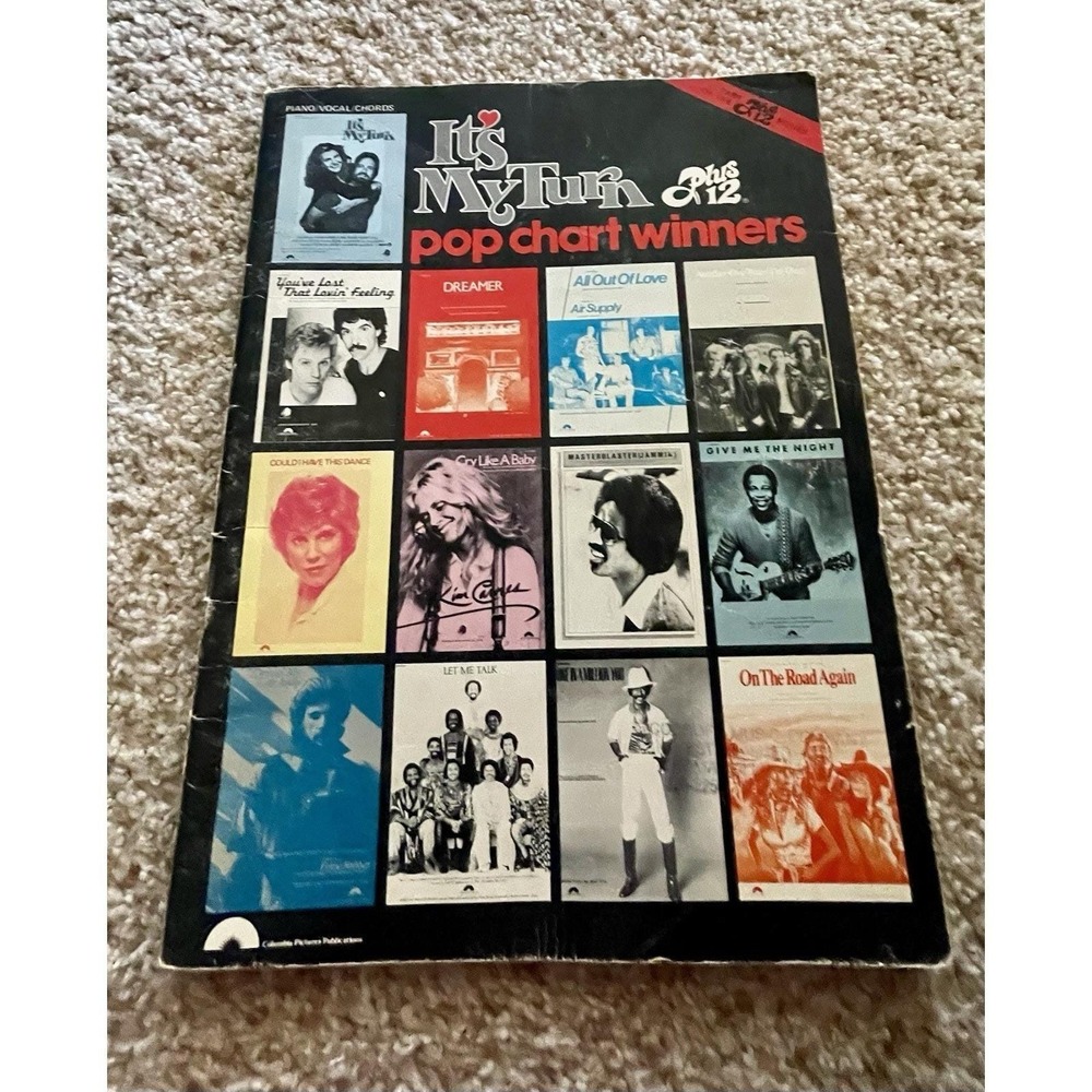 Vintage 1980 It's My Turn Pop Chart Winners Plus 12 Sheet Music Book